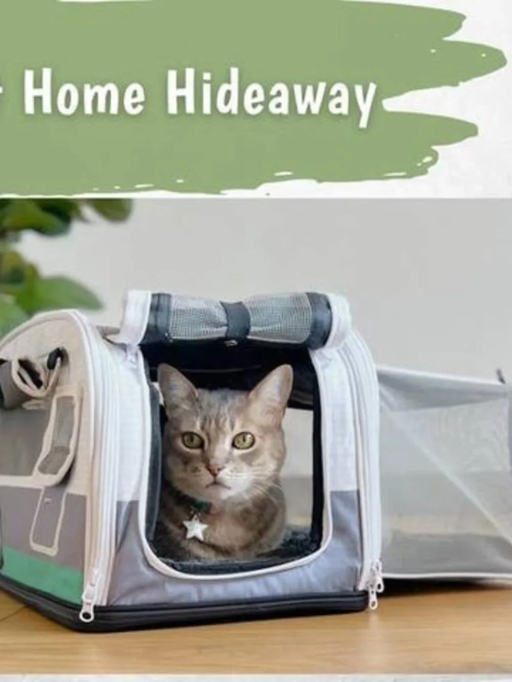 Kittyrama Hideaway Cat Camper Carrier Expandable Travel House Portable Pet Home